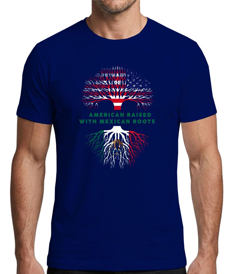 American Raised with Mexican Roots Graphic T-Shirt