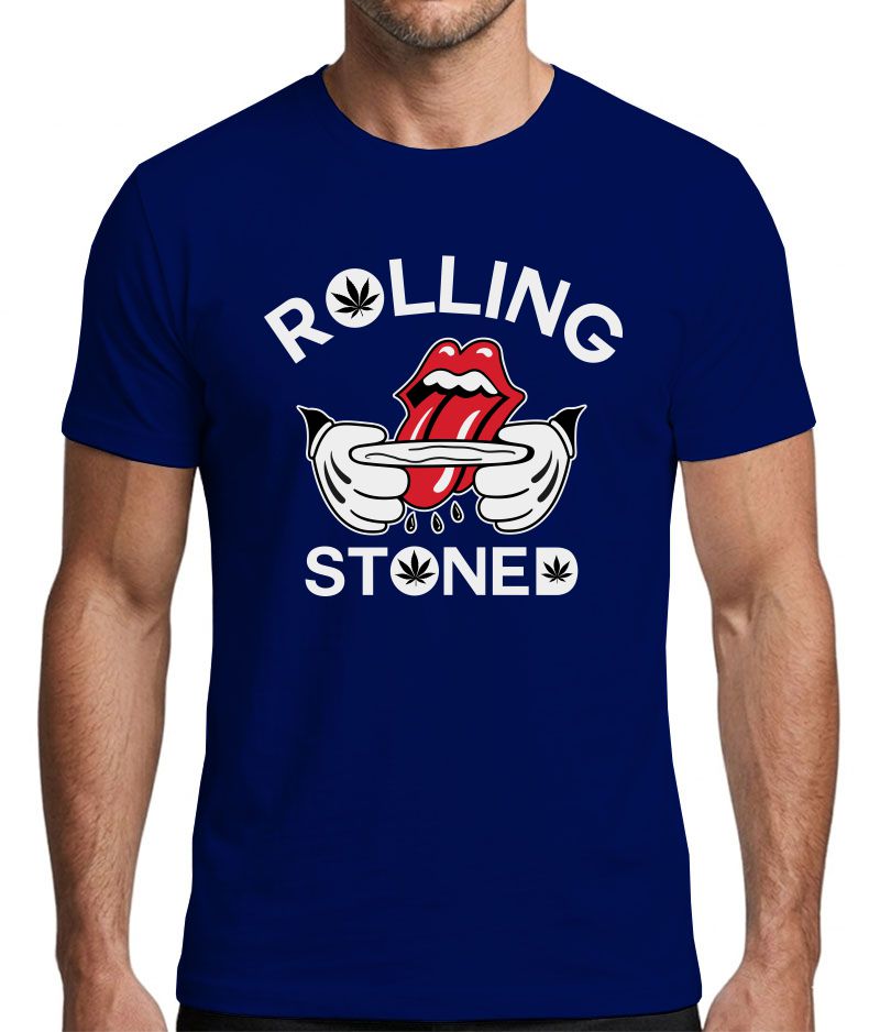 Rolling Stoned Funny Graphic T-Shirt
