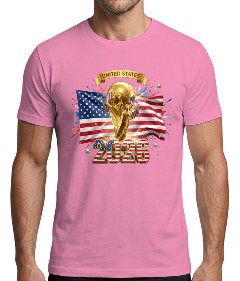 USA 2026 Soccer Trophy T-Shirt – American Flag World Tournament Fan Tee