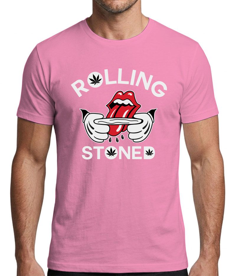Rolling Stoned Funny Graphic T-Shirt