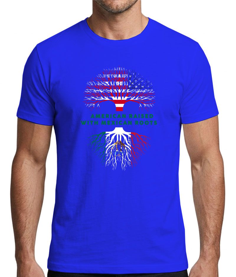 American Raised with Mexican Roots Graphic T-Shirt