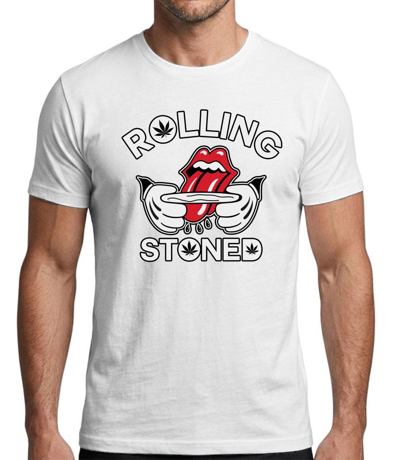 Rolling Stoned Funny Graphic T-Shirt