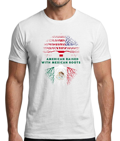 American Raised with Mexican Roots Graphic T-Shirt