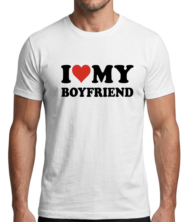 I Love My Boyfriend Graphic T-Shirt