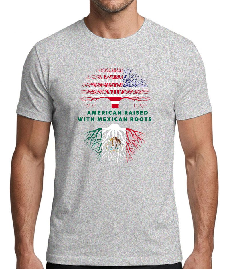 American Raised with Mexican Roots Graphic T-Shirt